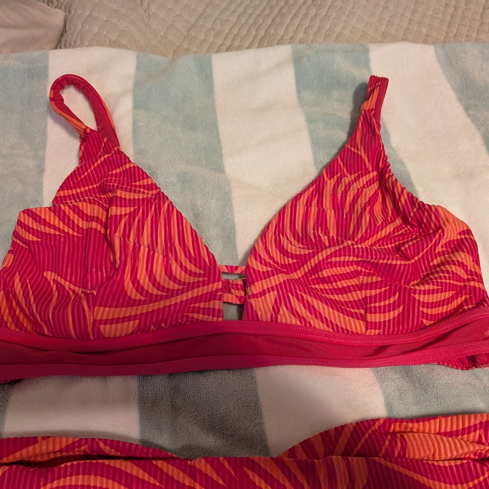 Tropical Pink and Orange Bikini